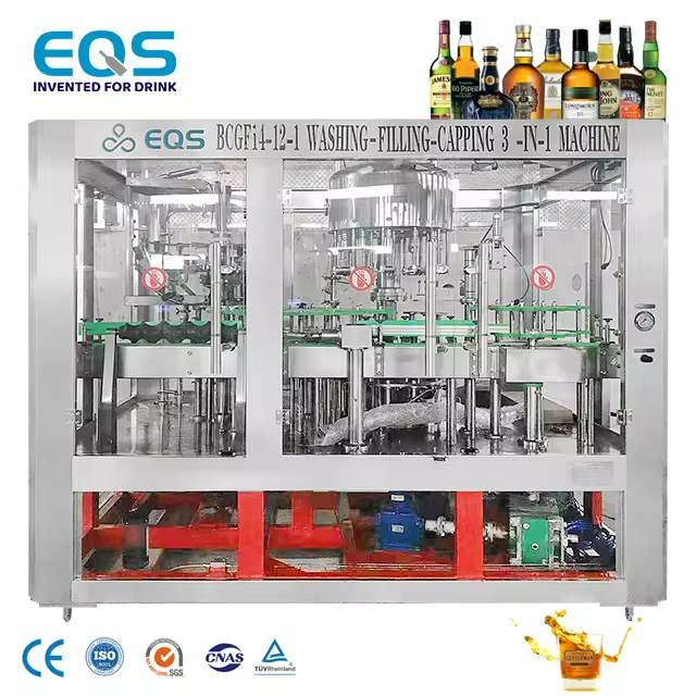 Machine de remplissage automatique de bouteilles de whisky, Vodka, vente en gros d'usine, 2000BPH